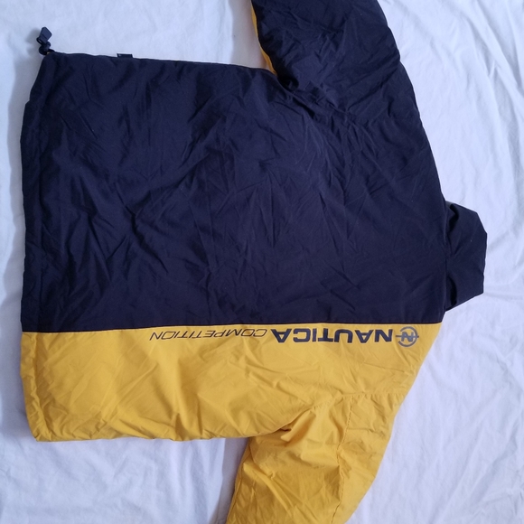 NAUTICA COMPETITION REVERSIBLE YELLOW GRAY BLACK WINTER SNOW DOWN JACKET LARGE - Picture 4 of 12